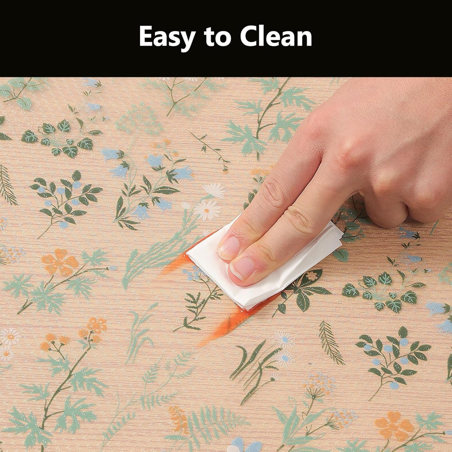 INNOLITES Shelf Liners for Kitchen Cabinets – Drawer Liner Waterproof & Oil-Proof, Non-Adhesive EVA Mat – Durable & Washable – for Shelves, Cupboard, Dresser 17.7" x 197"