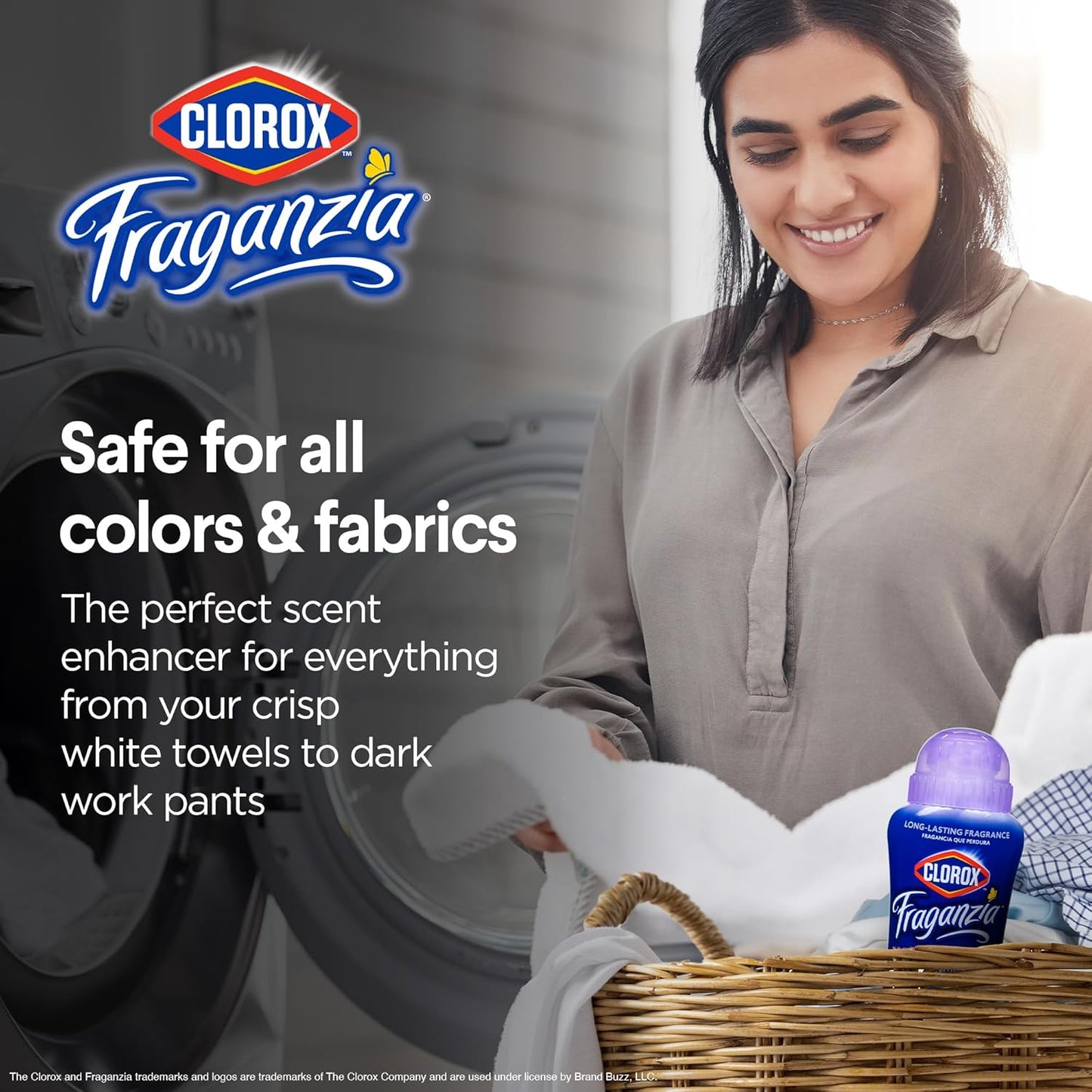Clorox Fraganzia Laundry Scent Booster Crystals in Dreamy Jasmine Scent - Scented In-Wash Freshener Beads for Fresh, Clean, Great Smelling Clothes and Linens, 18 Oz - 2 Pack