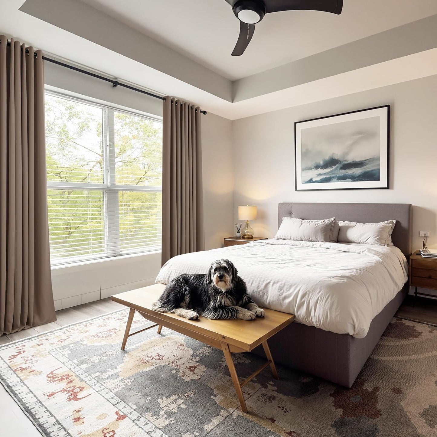 PONY DANCE Blackout Curtain Panels - Window Treatments Room Darkening Thermal Insulated Drapery with Grommets for Living Room Bedroom, W 55" x L 94", Chocolate Brown, 2 Pieces