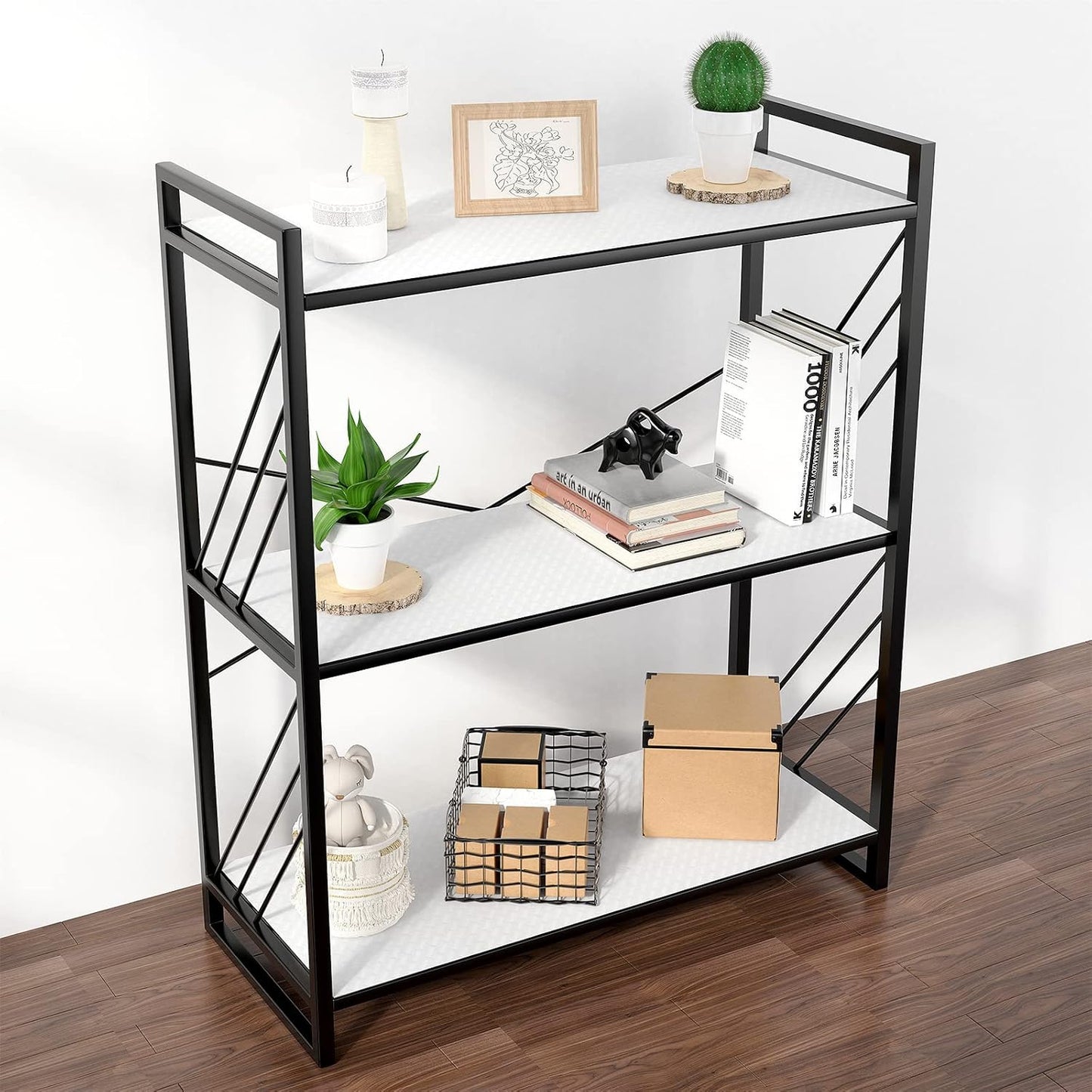 White Shelf Liner Kitchen Cabinet Liners Refrigerator Liners Waterproof & Oil-Proof Cupboard Liner Drawer Mats EVA Material Non Adhesive Fridge Liner 23.6 x 78.7 Inch