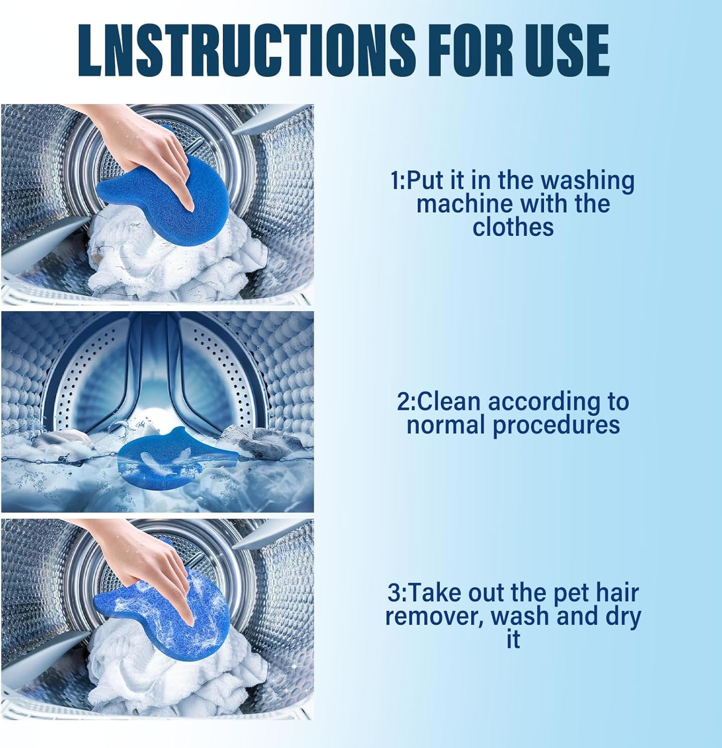 Pet Hair Remover for Laundry, Reusable Dog & Cat Hair Remover Tool, Effectively Removes Pet Hair, Lint and Dander from Bedding and Clothing, Suitable for Washing Machines, Dryers 4PCS