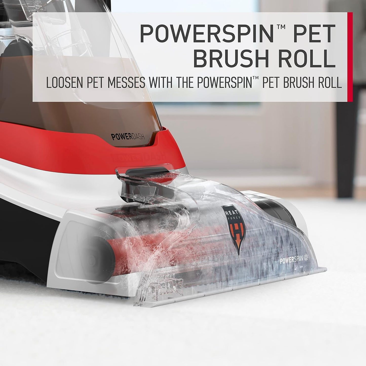 Hoover PowerDash Pet+ Compact Carpet Cleaner Machine, Lightweight Carpet Shampooer Machine, Pair with a Hoover Carpet Cleaner Solution for a Bright, Refreshed Home