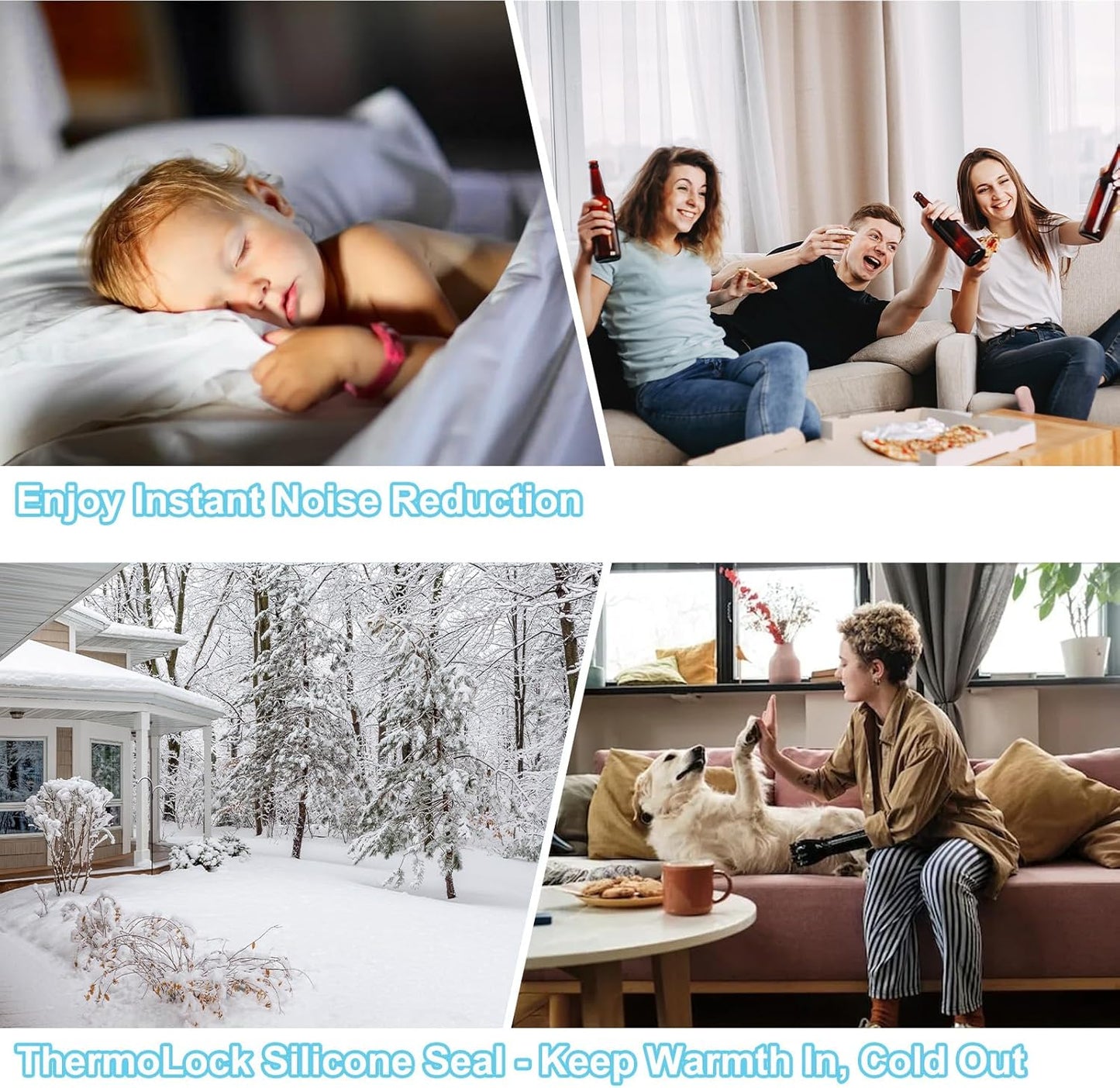 Heavy-Duty 20 ft x 1 in Weather Stripping, Door Draft Stopper Silicone Seal Strip for House and Glass Shower Doors for Collision and Side Gaps of Door and Windows, Black