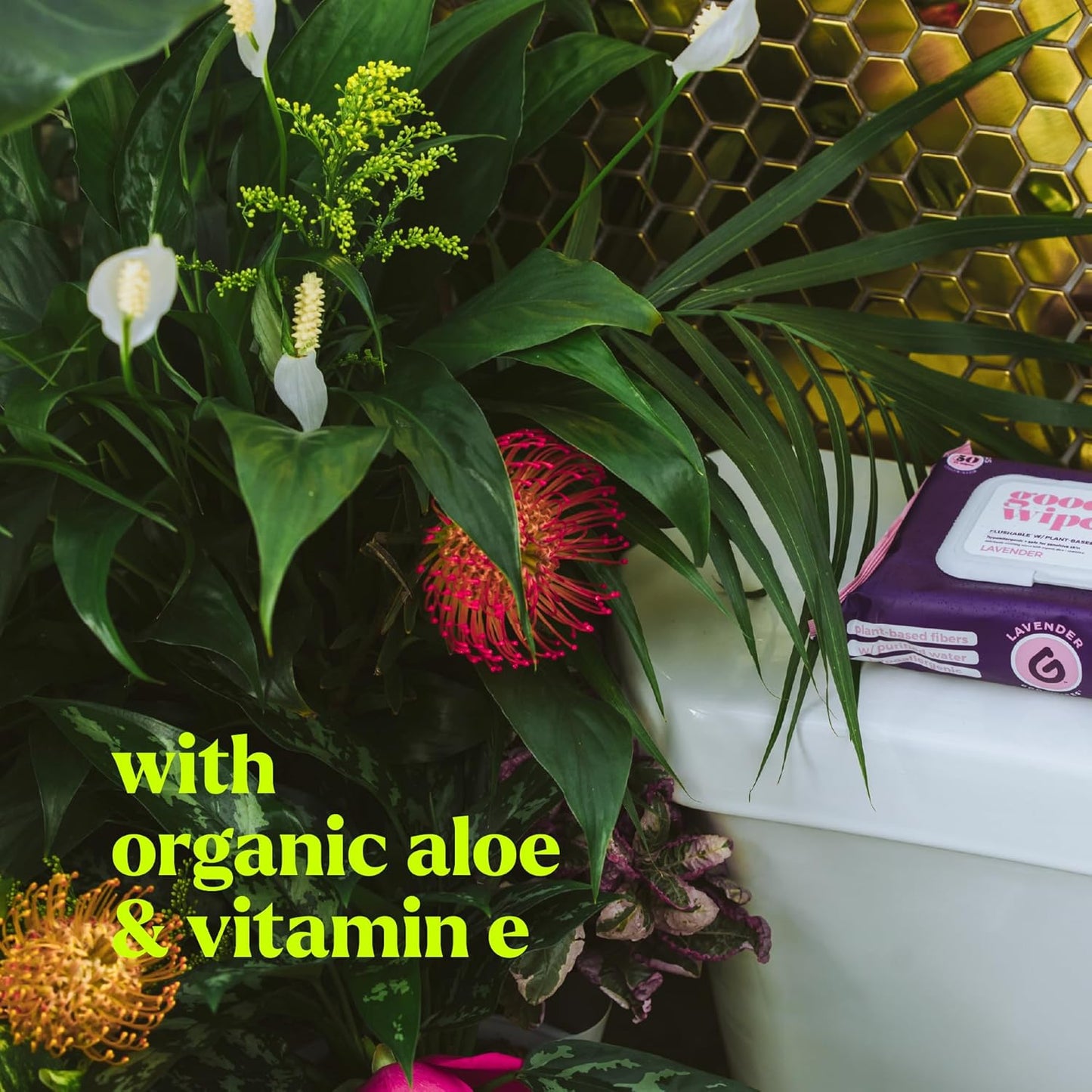 goodwipes Flushable Wipes - Individually Wrapped Butt Wipe for On-the-Go Adults - Portable Mini Wipes - Travel Essentials - Sewer & Septic Safe - Lavender, 32 Count (1 Pack)