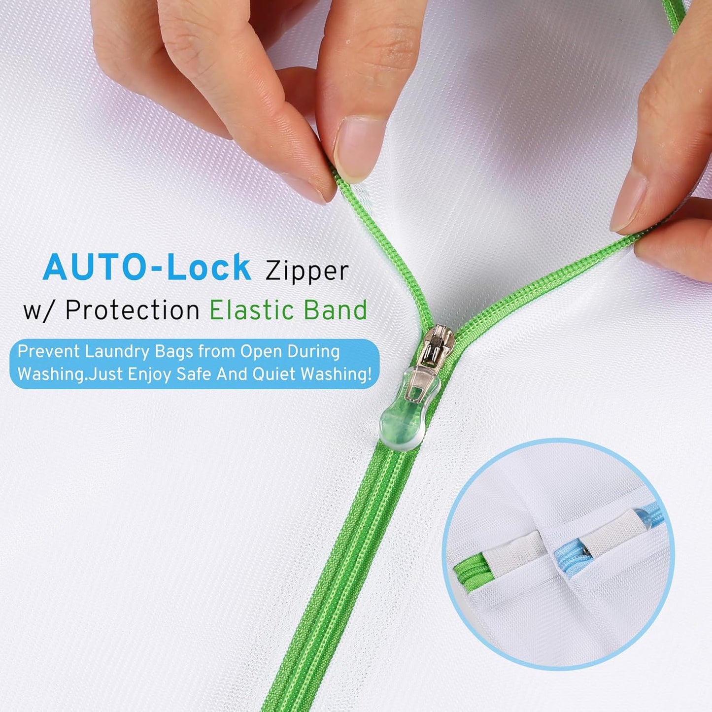 Ultimate 7 Pack 6 Size Mesh Laundry Bags Set for Delicates with AUTO-Lock Zipper, Lingerie Bags for Washing Delicates, Laundry Bags Mesh Wash Bags, Delicates Laundry Bag for Jeans,Blouse,Stocking,Bra