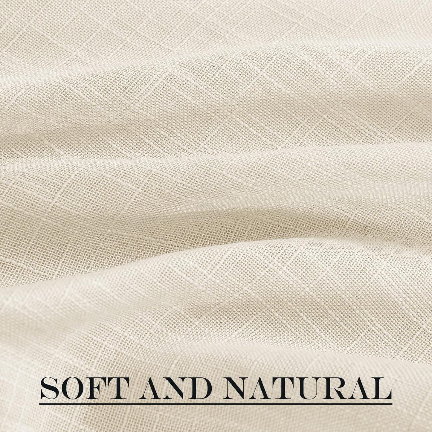 NICETOWN Sheer Door Curtain for Window, Farmhouse French Door Curtain for Front Back Kitchen, Light Flitering Sidelight Curtains Blind for Small Window, 1 Panel, 26" W x 50" L, Beige