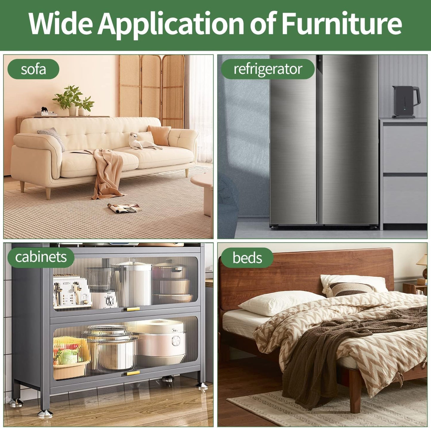 Ezprotekt 2.5" Felt Furniture Movers Sliders for Hardwood Floors, 24 Pcs Reusable Round Felt Furniture Moving Pads for Sofa Desk Couch Cabinet, Furniture Glides Easily and Quickly (Black)