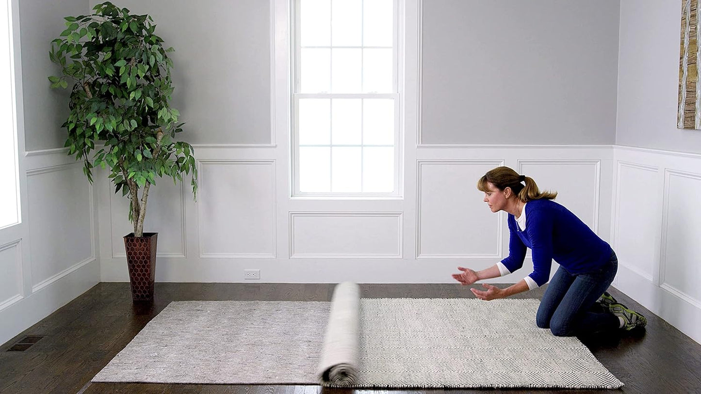 RUGPADUSA - Dual Surface - 5'3" x 7'6" - 1/8" Thick - Felt + Rubber - Non-Slip Backing Rug Pad - Adds Low-Profile Comfort and Protection