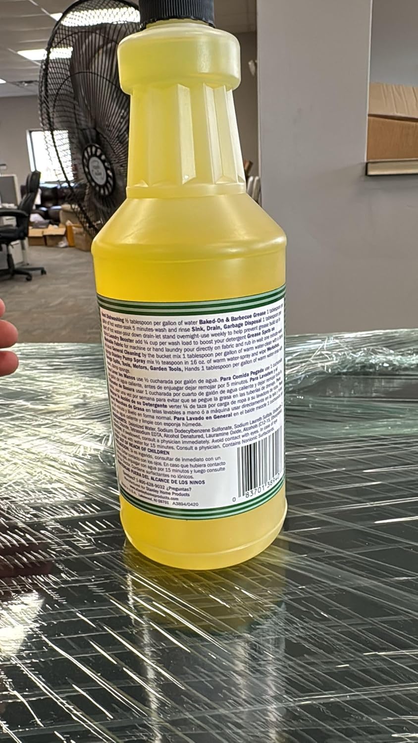 STANLEY HOME PRODUCTS Degreaser Concentrate - Makes 64 Gallons - Removes Stubborn Grease & Grime - Multipurpose Cleaner for Home & Commercial Use