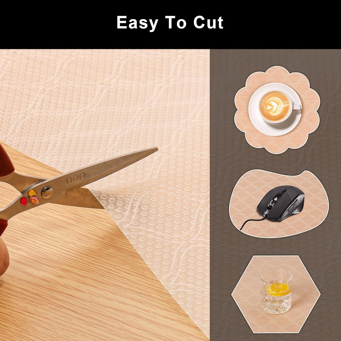 Cooyes Shelf Paper for Kitchen Cabinets Non Adhesive, Waterproof & Oil-Proof Kitchen Drawer Liner for Refrigerator Drawer Fridge Cupboard (23.6 Inch W x 354 Inch L)