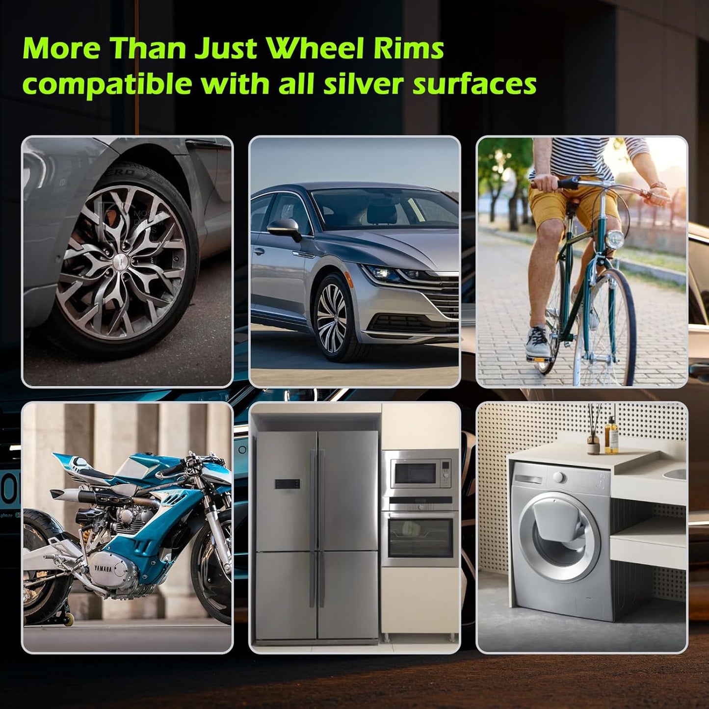 FOLLOWIN Silver Rim Touch Up Paint for Cars,Car Paint Scratch Repair Rim Curb Rash,1OZ(30ml)