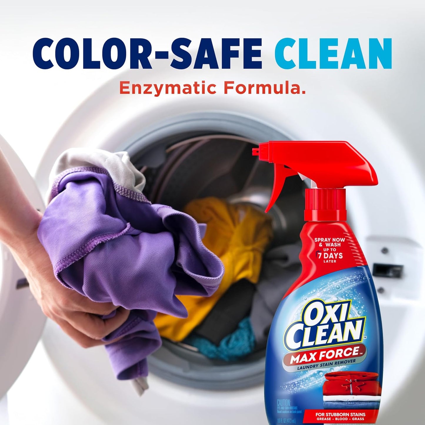 OxiClean Max Force Laundry Stain Remover Spray, Newborn & Baby Essentials, Stain Treater, 12 fl oz, 3-Pack