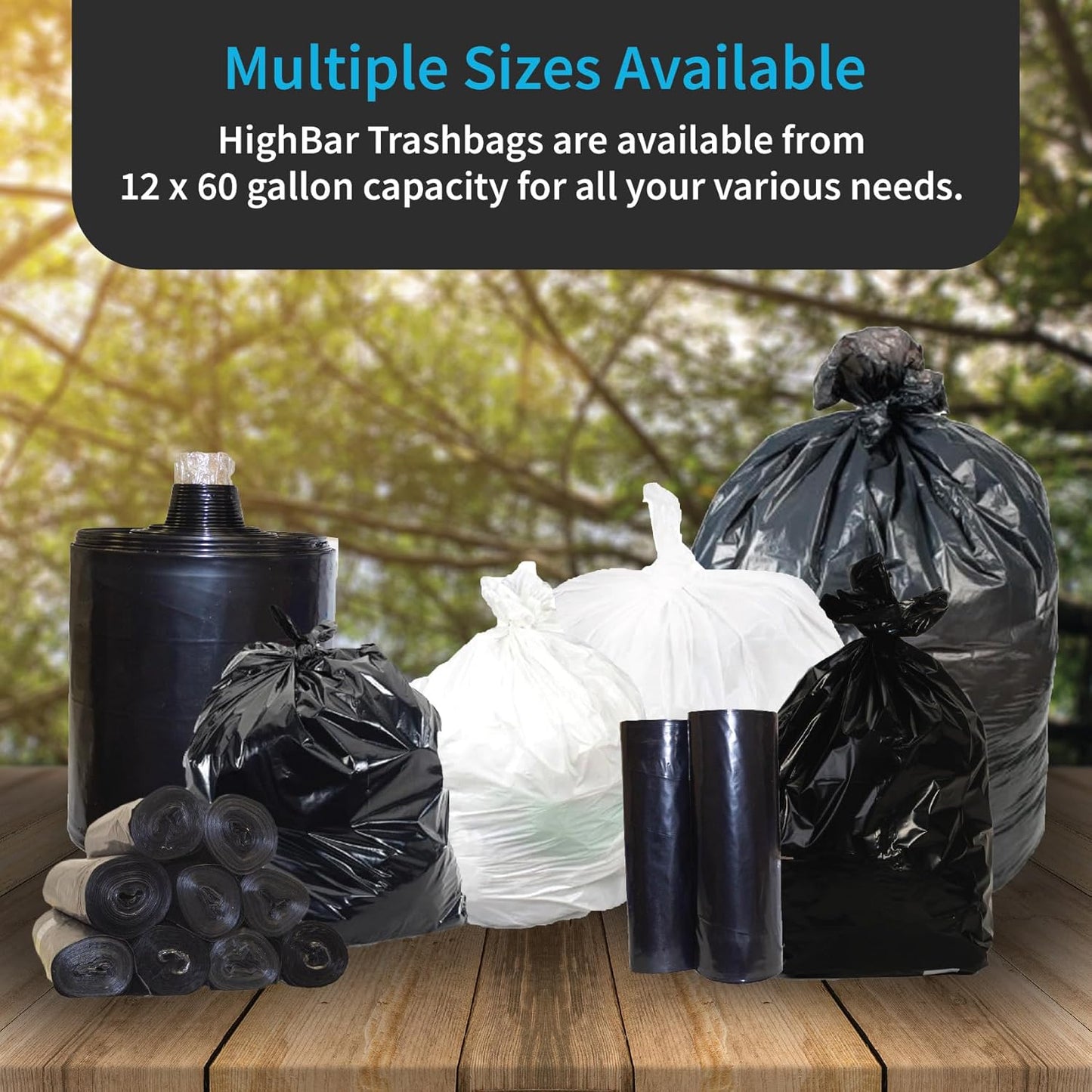 Black Trash Bag, Heavy Duty 20-30 Gallon Bag for Kitchen and Bathroom, Unscented, 1.5 Mil, Commercial Coreless Rolls, Can Liner 29 x 36, Office/Industrial Use, Easy-to-Use, 100 Ct