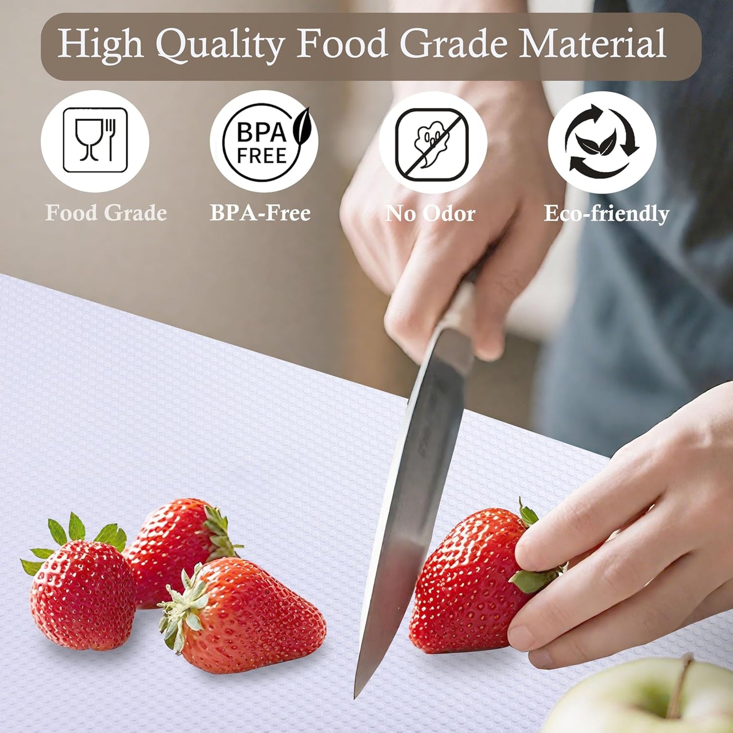 Shelf Liner Non-Slip 20 Inch Wide X 20 Ft Kitchen Cabinet Drawer Liners Waterproof & Oil-Proof Drawer Mat for Cupboard Pantry Non Adhesive Refrigerator Shelf Liner Strong Grip Cabinet Mat