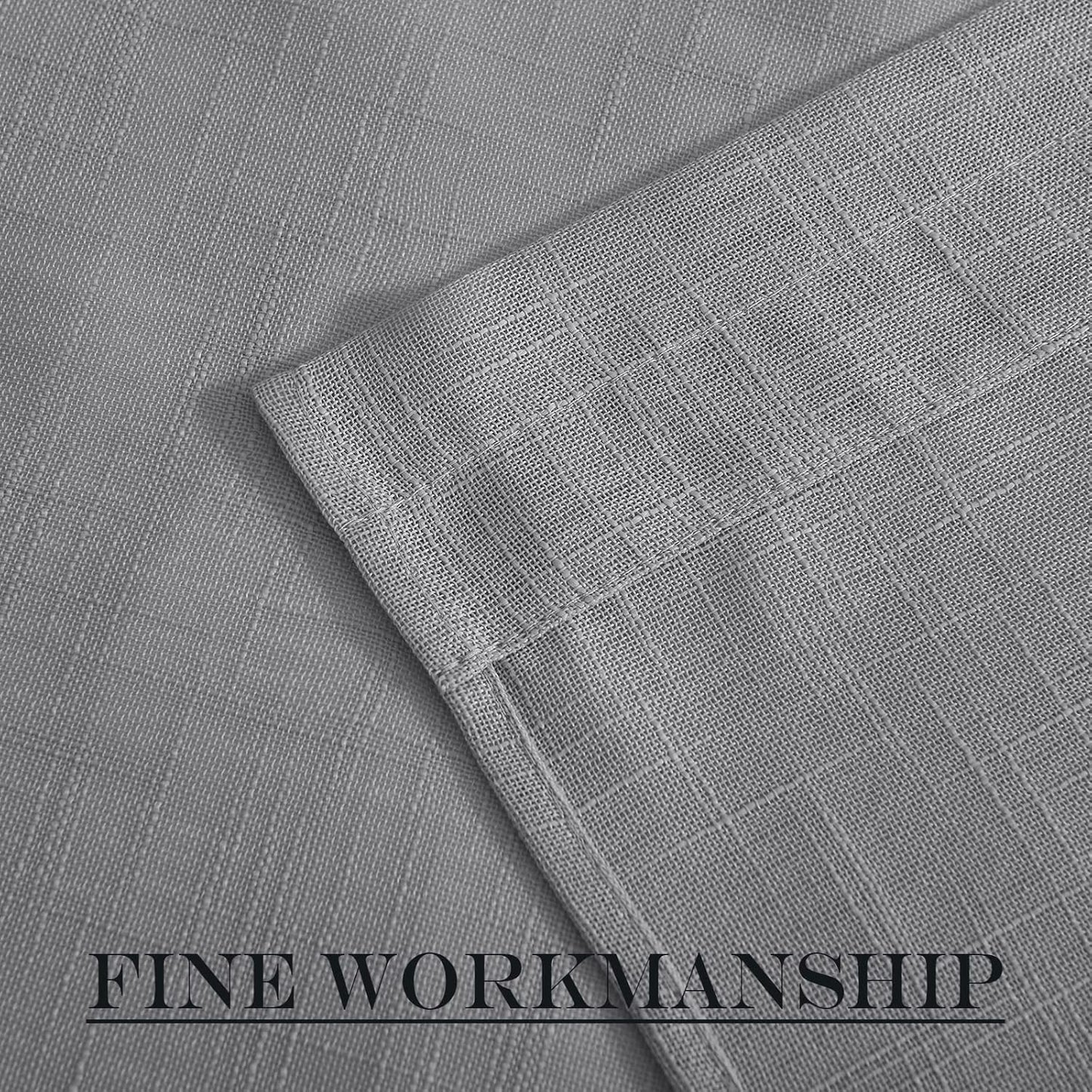 NICETOWN Sidelight Curtain for Front Door - French Door Curtain Sheer French Panel with Tieback Linen Textured Window Cover (Dark Grey, 30 inches Wide x 72 inches Long, 1 Piece)