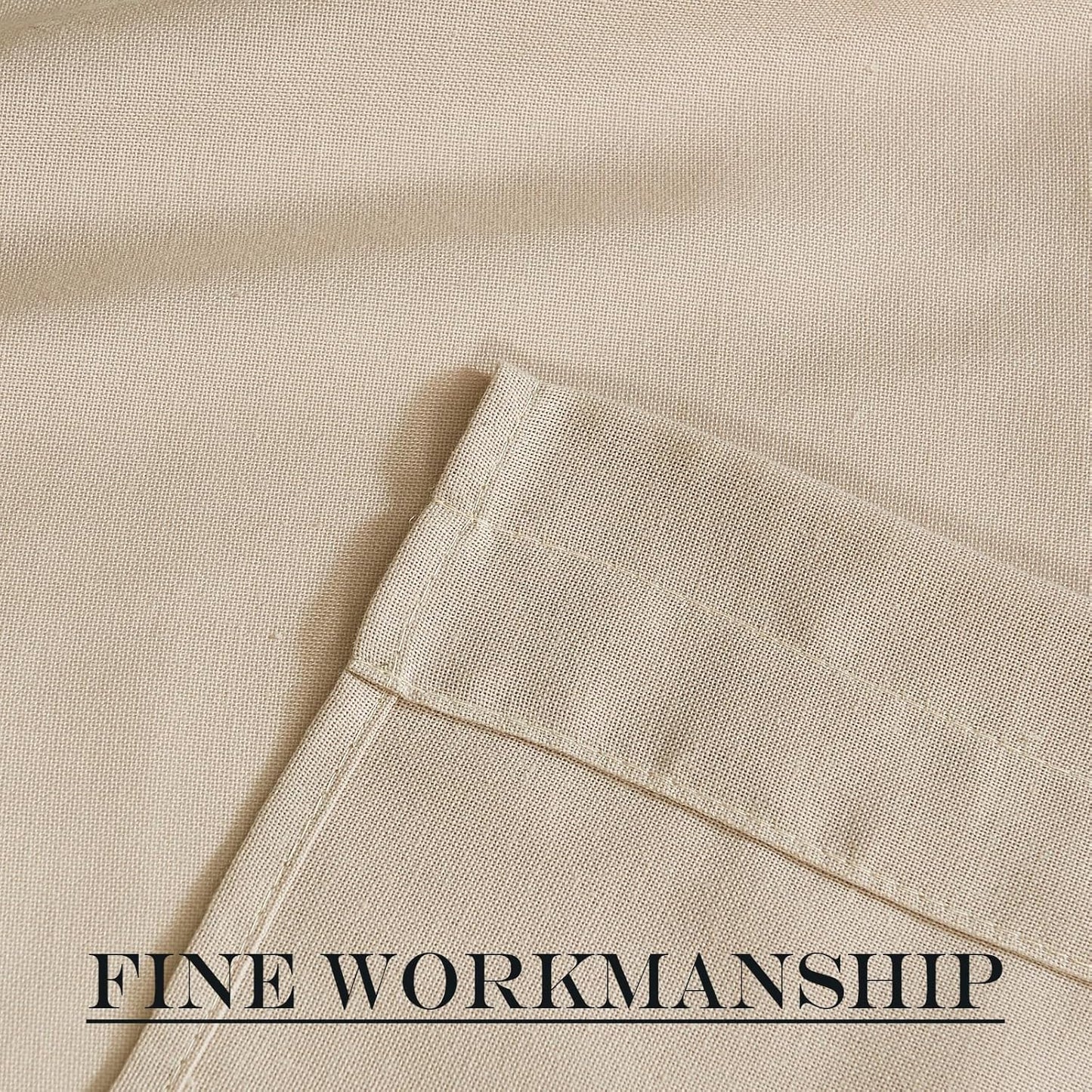 NICETOWN Linen Door Curtains 50 inch Length 1 Panel Farmhouse Kitchen Curtain Light Filtering Sidelight Covering, Door Blinds Tie Up Shade for Classroom Window, 1 Panel, 26 inch Wide, Anogra