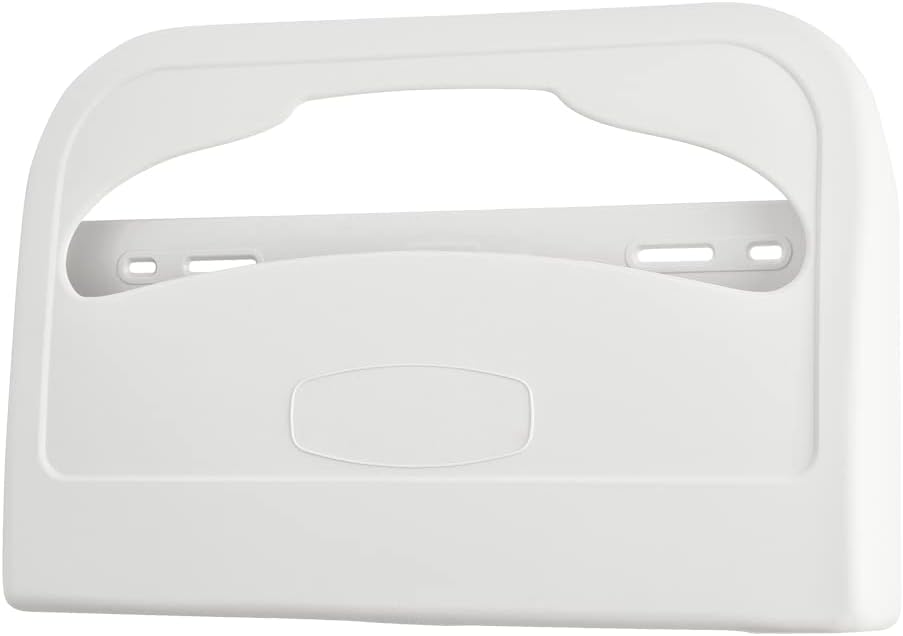EZbrnd Wall Mount Half-Fold Toilet Seat Cover Dispenser for Commercial/Washroom/Office, Seat Cover Paper Sold Separately, White, 3100-EZ