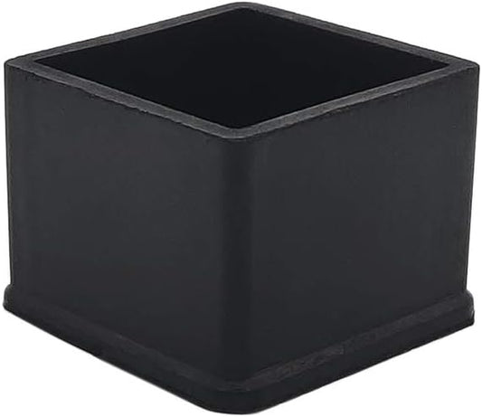 Flyshop Non-Slip Thick Rubber Leg Tips Floor Protectors Square Chair Leg Caps 20pcs, Black, 35 mm x 35 mm, 1-3/8" x 1-3/8"
