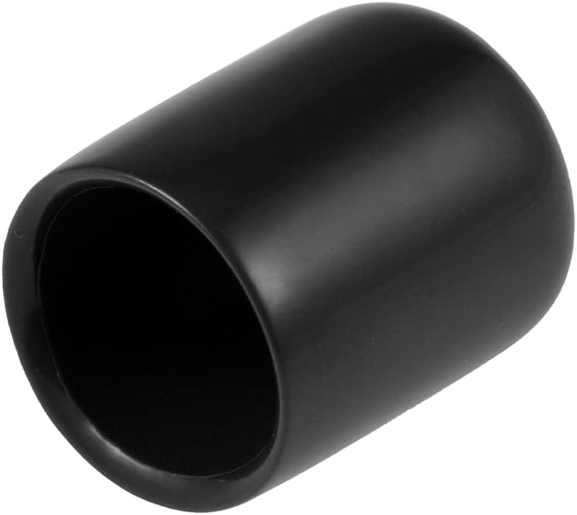 uxcell 20pcs Rubber End Caps 13mm ID Vinyl Round Tube Bolt Cap Cover Thread Protectors Black