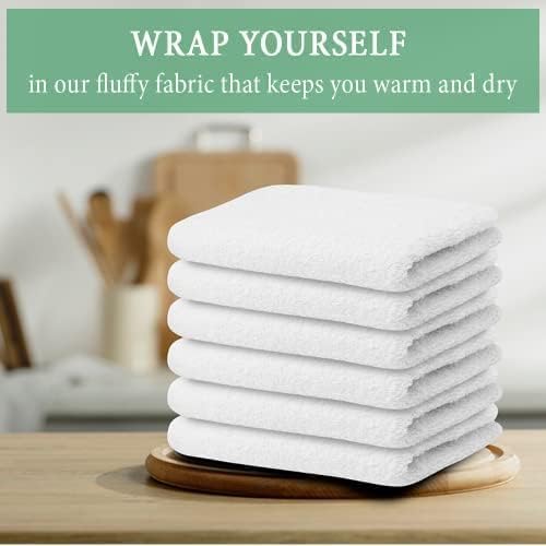 100% Cotton Terry Towel Cleaning Rags Pearl White 14'x17'|Pack of 100|Soft Large Cleaning Rags|Super Absorbent|Quick Dry|Multipurpose Towels|Restaurant Towels|Reusable Shop Rags