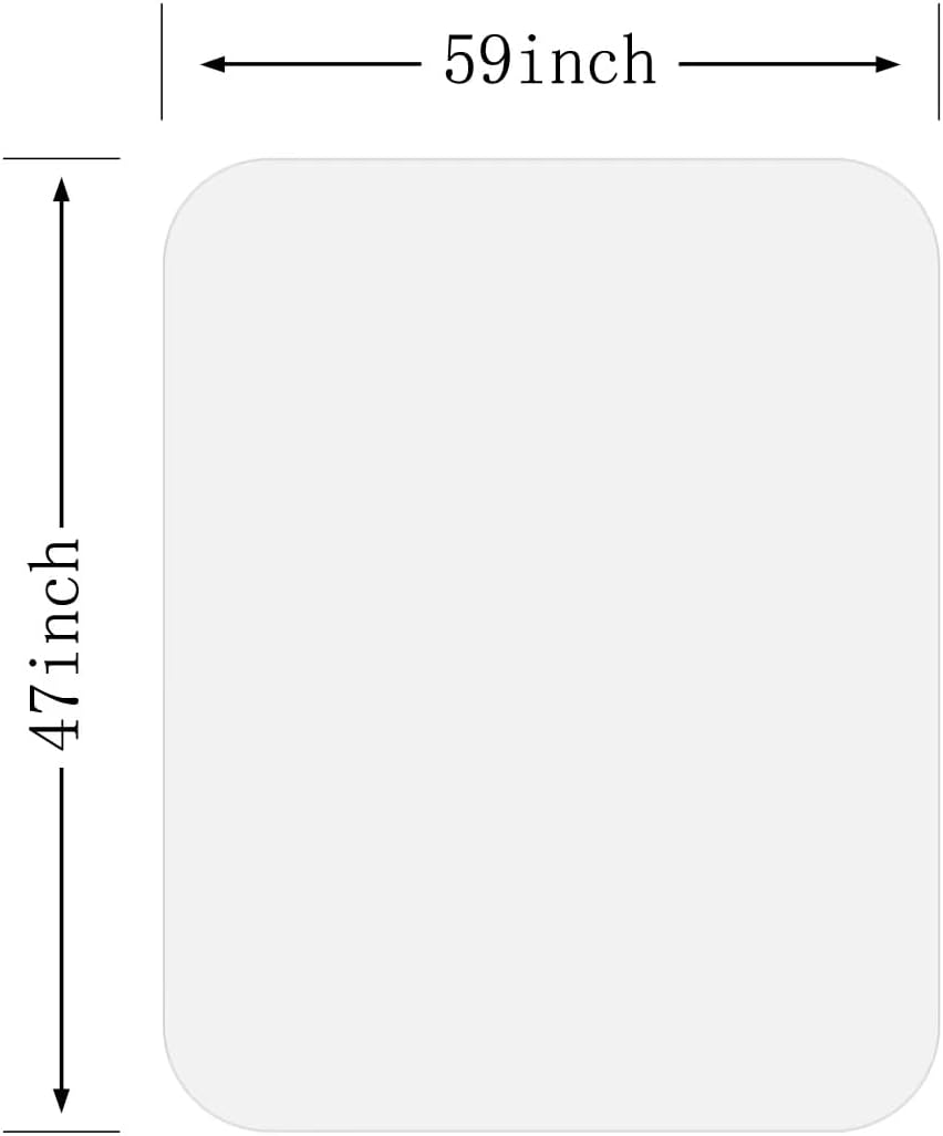 2Pack Crystal Clear 1/5" Thick 59" x 47" Heavy Duty Hard Chair Mat, Can be Used on Carpet or Hard Floor