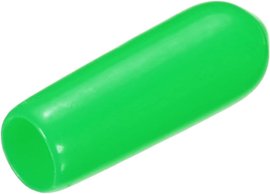 uxcell 20pcs Rubber End Caps 4mm ID Vinyl PVC Round Tube Bolt Cap Cover Screw Thread Protectors Green