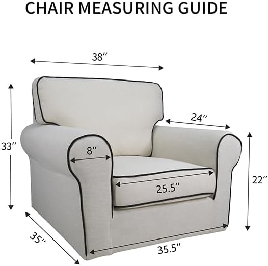 PureFit Reversible Quilted Sofa Cover, Water Resistant Slipcover Furniture Protector, Washable Couch Cover with Non Slip and Elastic Straps for Kids, Dogs, Pets (Chair, Light Gray/Light Gray)