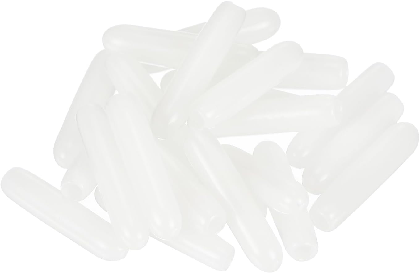 uxcell 20pcs Rubber End Caps 1.8mm ID Vinyl Round Tube Bolt Cap Cover Thread Protectors White