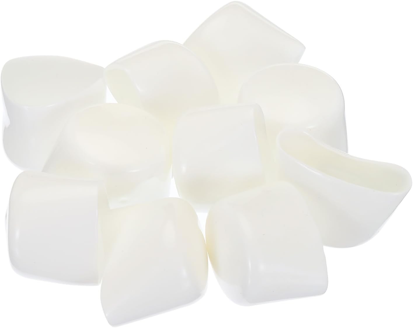 uxcell 20pcs Rubber End Caps 38mm ID Vinyl Round Tube Bolt Cap Cover Screw Thread Protectors White