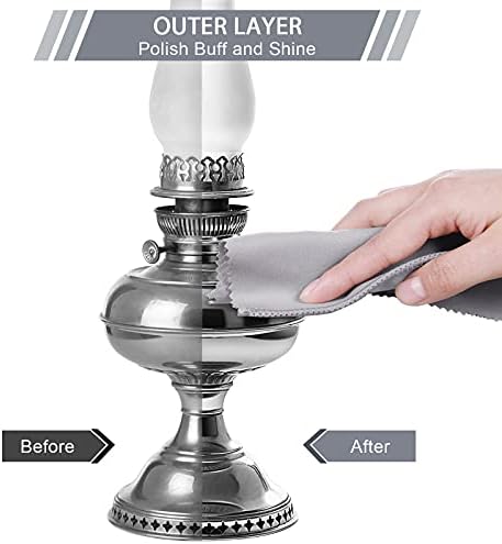 Breling 30 Pcs Silver Jewelry Polishing Cloths 6 x 8 inches Jewelry Cleaning Cloth Sterling Polish Cloths for Jewelry