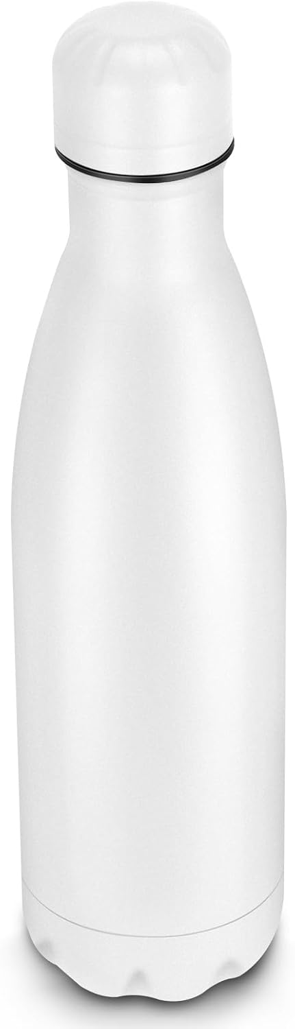 17oz Cola-Bottle Shaped Stainless Steel Leak-proof Water Bottle,Double Wall Vacuum Insulated Metal,Travel Mug For Sports Indoors & Outdoors,BPA-Free School Kids Flasks,White(1 Pack)