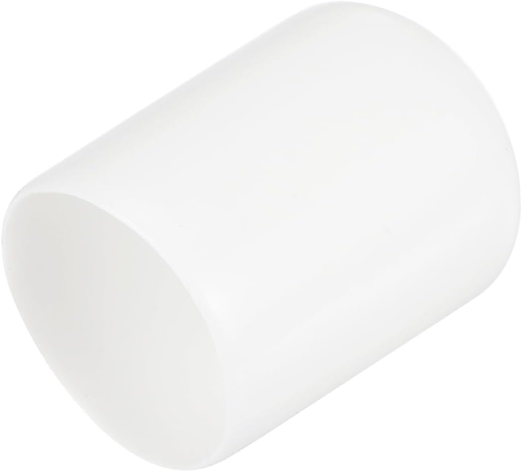 uxcell 20pcs Rubber End Caps 15.5mm ID Vinyl Round Tube Bolt Cap Cover Thread Protectors White