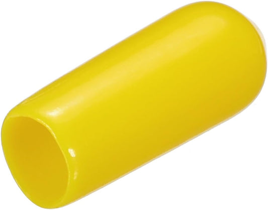 uxcell 20pcs Rubber End Caps 5mm(3/16") ID Vinyl PVC Round Tube Bolt Cap Cover Screw Thread Protectors Yellow