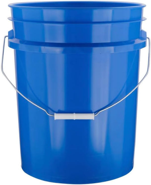 House Naturals 5 Gallon Premium HPDE Plastic Bucket - Made in USA Food Grade Storage Container, BPA Free All Purpose Pail (1, Blue)