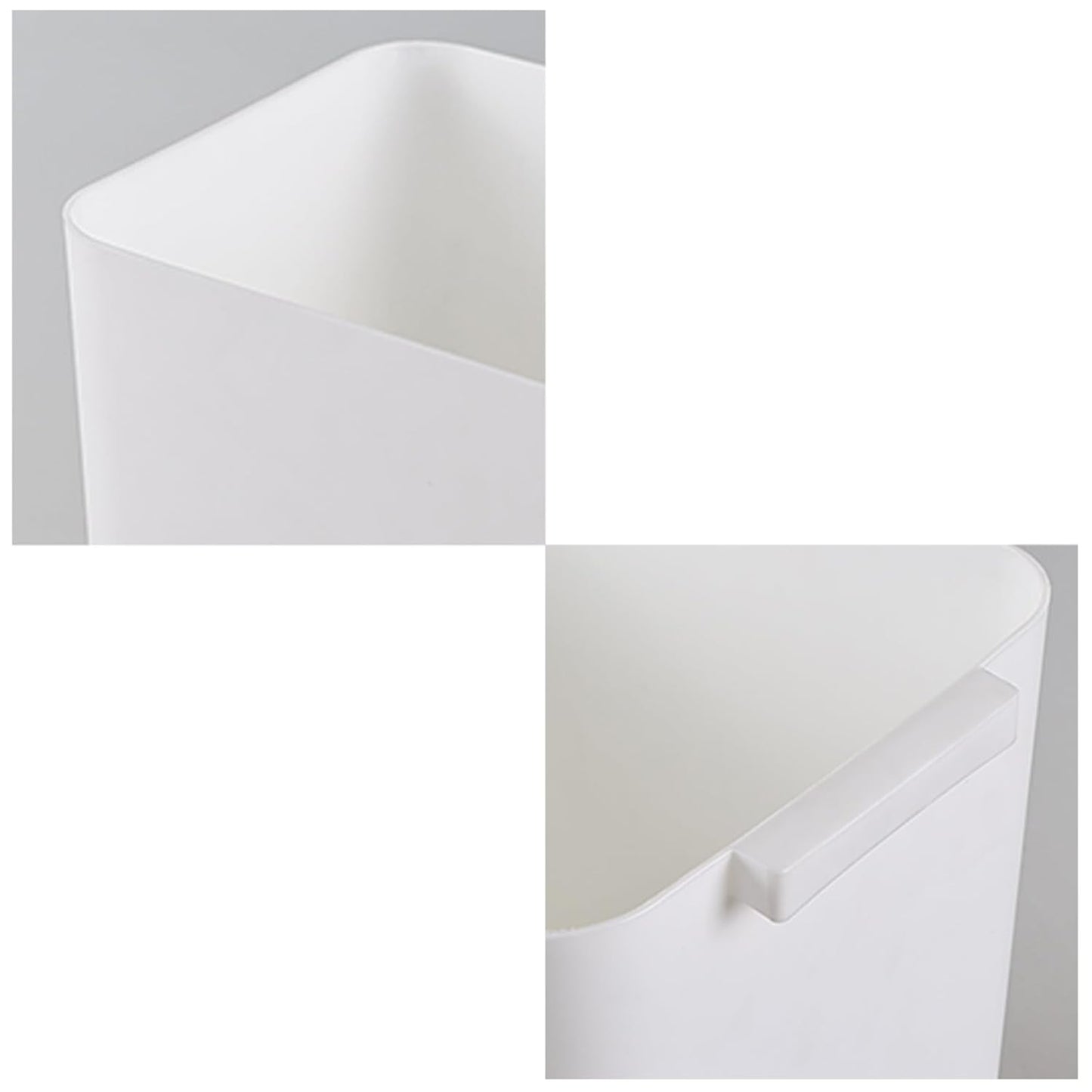 Zopnny 3-Pack 4.5 Gallon Plastic Small Trash Can Wastebasket, Slim Waste Basket for Bathroom, Bedroom, Home Office, Living Room, Kitchen (White)