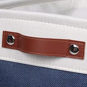 Univivi 13 inch Storage Baskets with Hard Bottom 4 Pack 13 x 13 x13 Cube Storage Bins Foldable Fabric Storage Bins for Shelves, Closet(Blue, Hard Bottom-13 Inch)