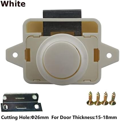 Encell Set of 5 Push Button Latch Cupboard for RV Camper Motor Home Caravan