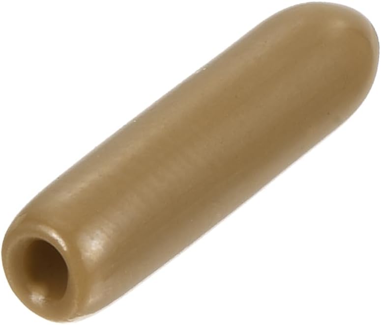uxcell 20pcs Rubber End Caps 2mm ID Vinyl PVC Round Tube Bolt Cap Cover Screw Thread Protectors Light Brown