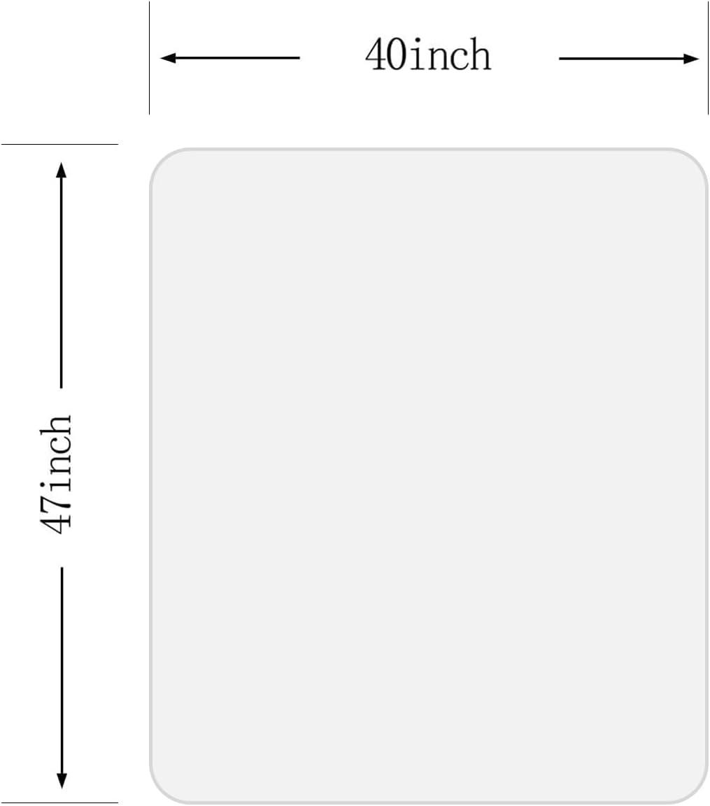 [UpgradedVersion] Crystal Clear 1/5" Thick 47" x 40" Heavy Duty Hard Chair Mat, Can be Used on Carpet or Hard Floor