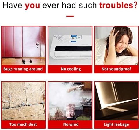 Door Draft Stopper, 39” Length Cuttable Weather Stripping Door Seal, Strong Adhesive Door Sweep for Exterior and Interior Doors (2, Brown)