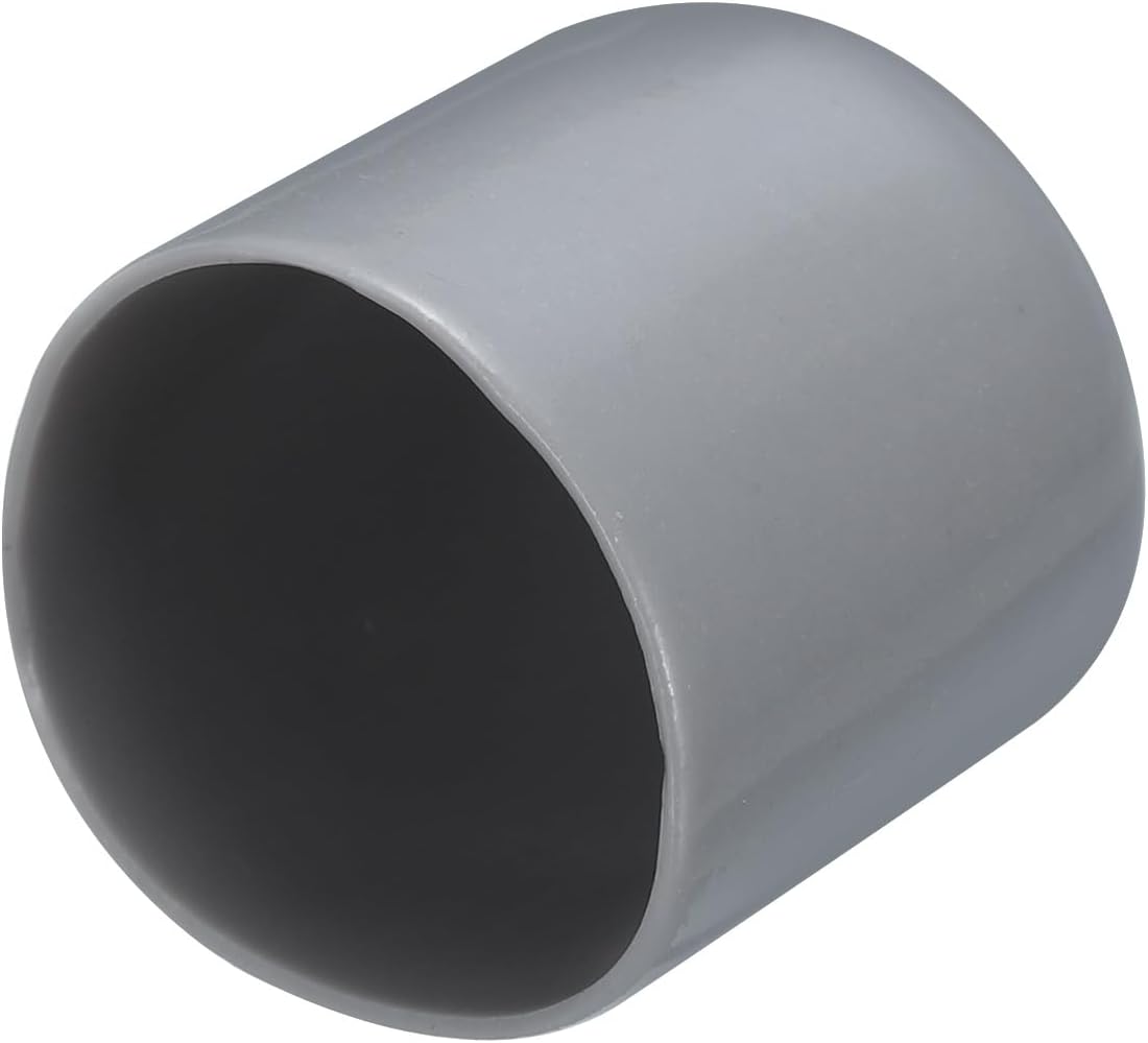 uxcell 20pcs Rubber End Caps 22mm(7/8") ID Vinyl PVC Round Tube Bolt Cap Cover Screw Thread Protectors Grey