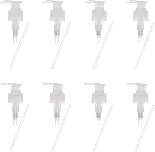uxcell 8 Pcs Soap Dispenser Pump Heads Soap Dispensers Top Pumps Replacement Switch Pumphead for Standard 24/415 Neck Size Lotion Shampoo Bottle, Transparent