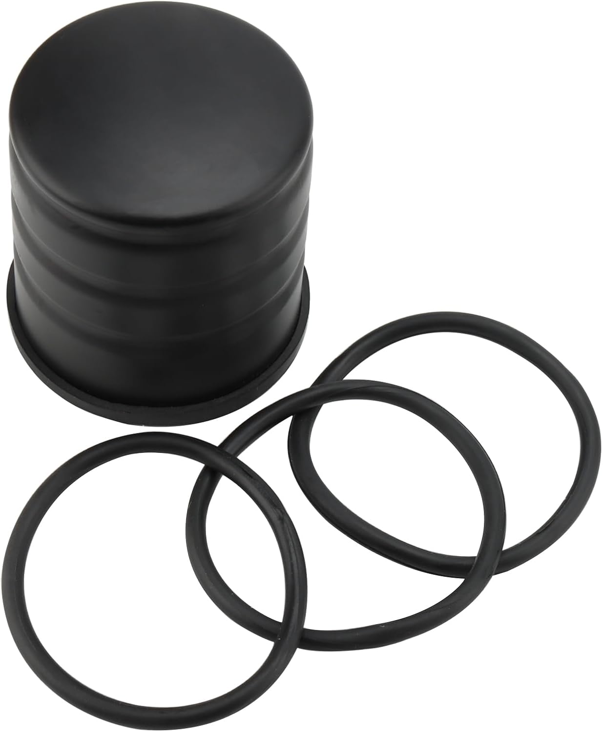 KINJOEK 4 PCS Heavy Duty No Drill Door Stopper, Stainless Steel Door Stop, Surrounded with Protective Rubber Bands Anti-Slip Door Wedge for Office, Home, Garage, Laundry Door, Black