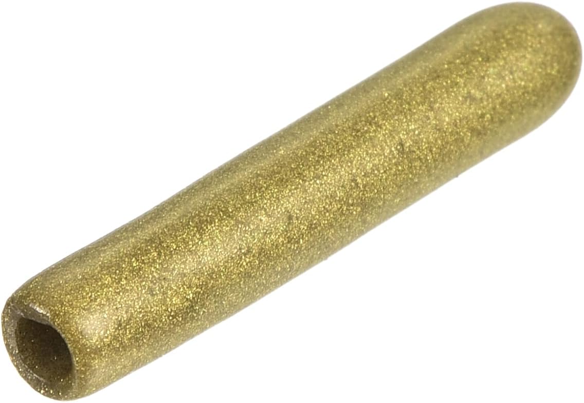 uxcell 20pcs Rubber End Caps 1/14"(1.8mm) ID Vinyl Round Tube Bolt Cap Cover Thread Protectors Gold