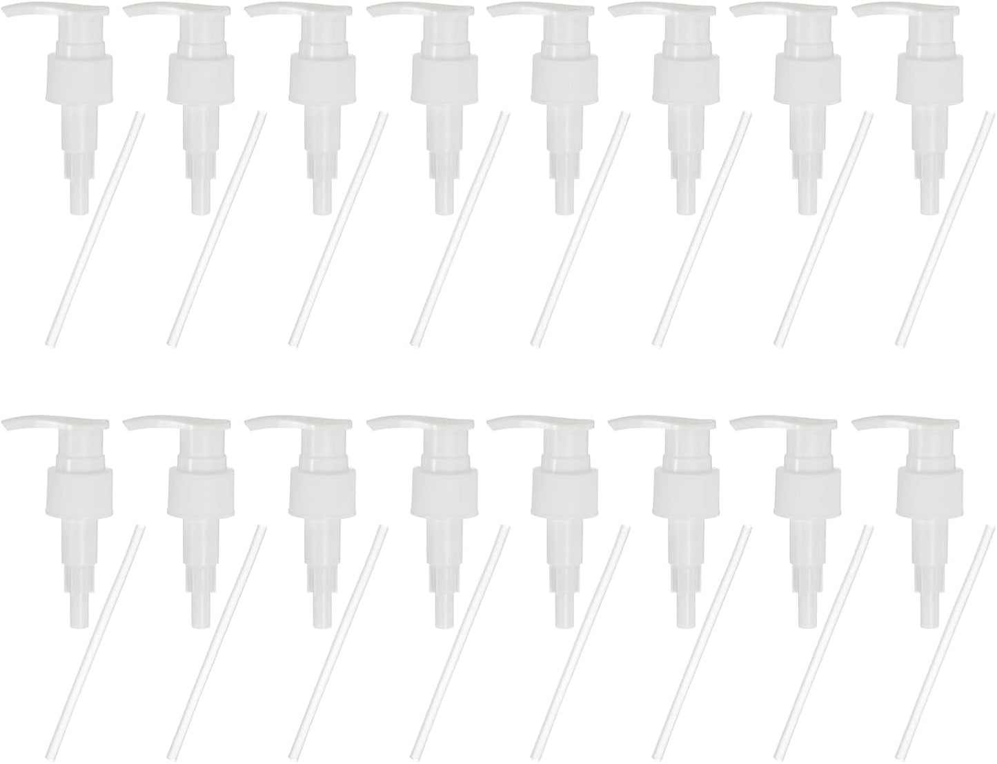 uxcell 16 Pcs Soap Dispenser Pump Heads Soap Dispensers Top Pumps Replacement Switch Pumphead for Standard 24/417 Neck Size Lotion Shampoo Bottle, White