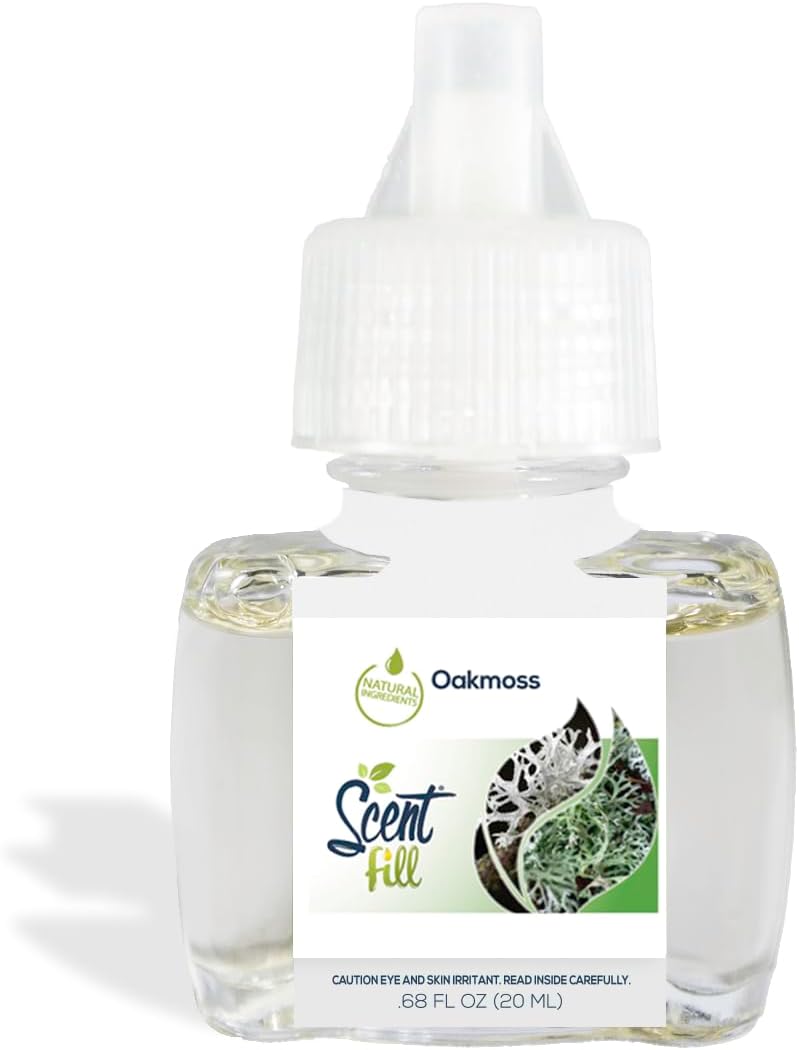 Scent Fill Oakmoss Plug in Air Freshener, 4 Scented Oil Refills