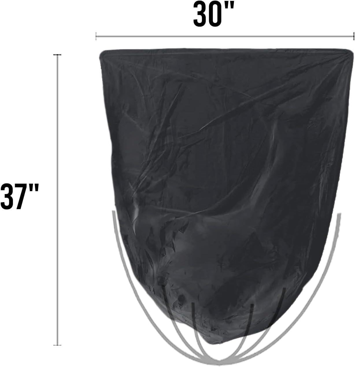 30 Gallon Trash Bags, 250 Count Black Garbage bags, Multi-purpose Trash Can Bin Liners for Bathroom, Office, Industrial, Commercial, Janitorial, Municipal, Recycling