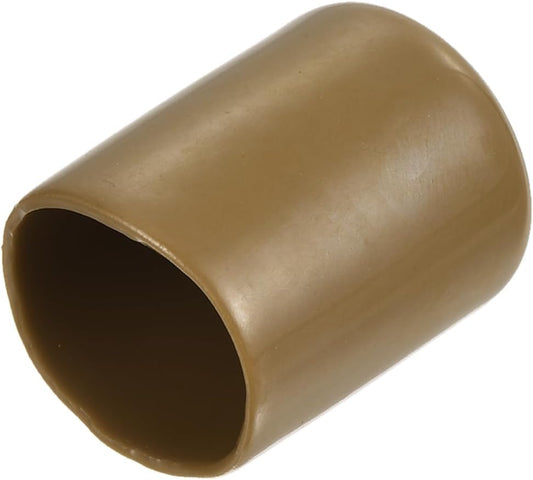 uxcell 20pcs Rubber End Caps 20mm(3/4") ID Vinyl PVC Round Tube Bolt Cap Cover Screw Thread Protectors Light Brown