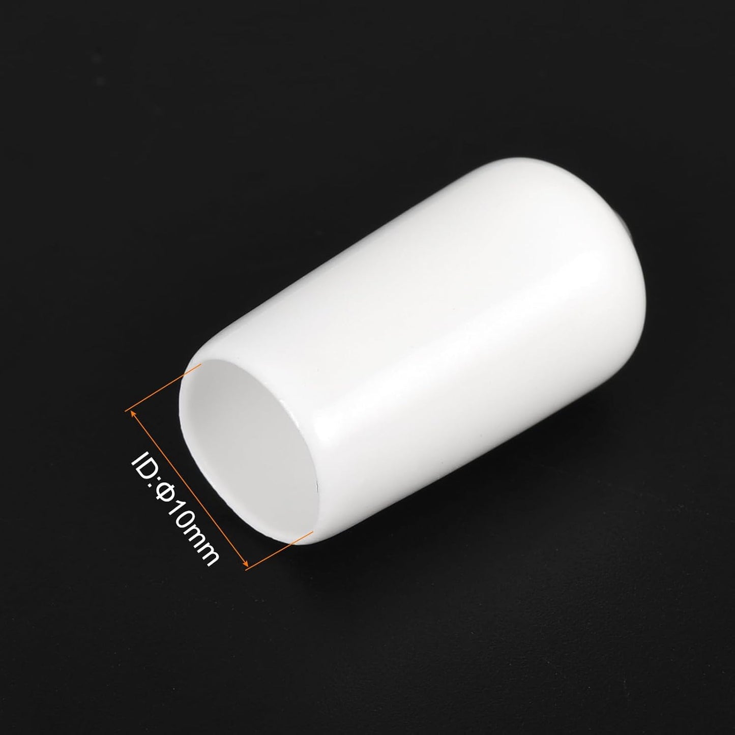 uxcell 20pcs Rubber End Caps 10mm ID Vinyl Round End Cap Cover Screw Thread Protectors White
