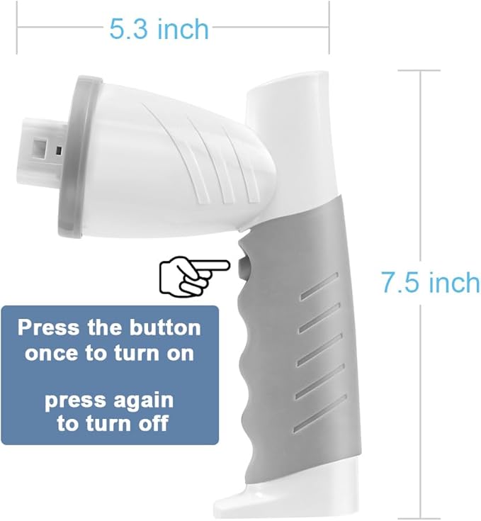 Electric Spin Scrubber, IEZFIX Electric Cleaning Brush Bathroom Shower Scrubbing Cleaner Brush Power Scrubber Cordless with 4 Replaceable Brush Heads for Bathtub, Tile, Floor, Toilet, Kitchen - Blue